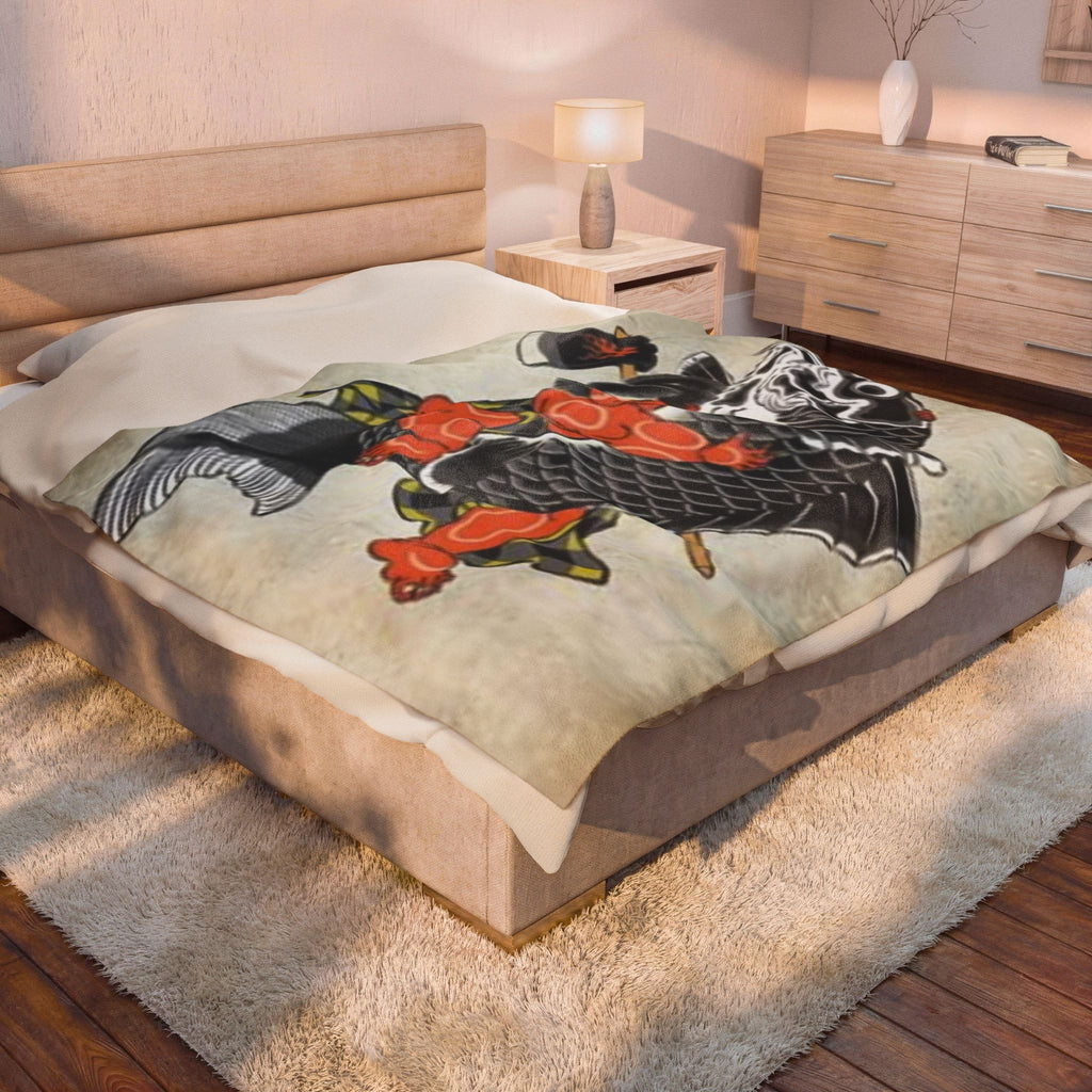 Kintaro The Golden Boy Velveteen Plush Blanket — Cozy Throw