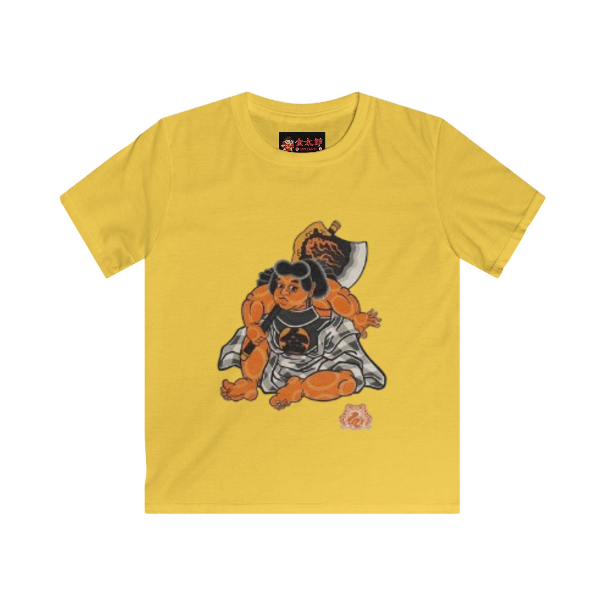 Kids Softstyle Tee with Kintaro and Axe Print