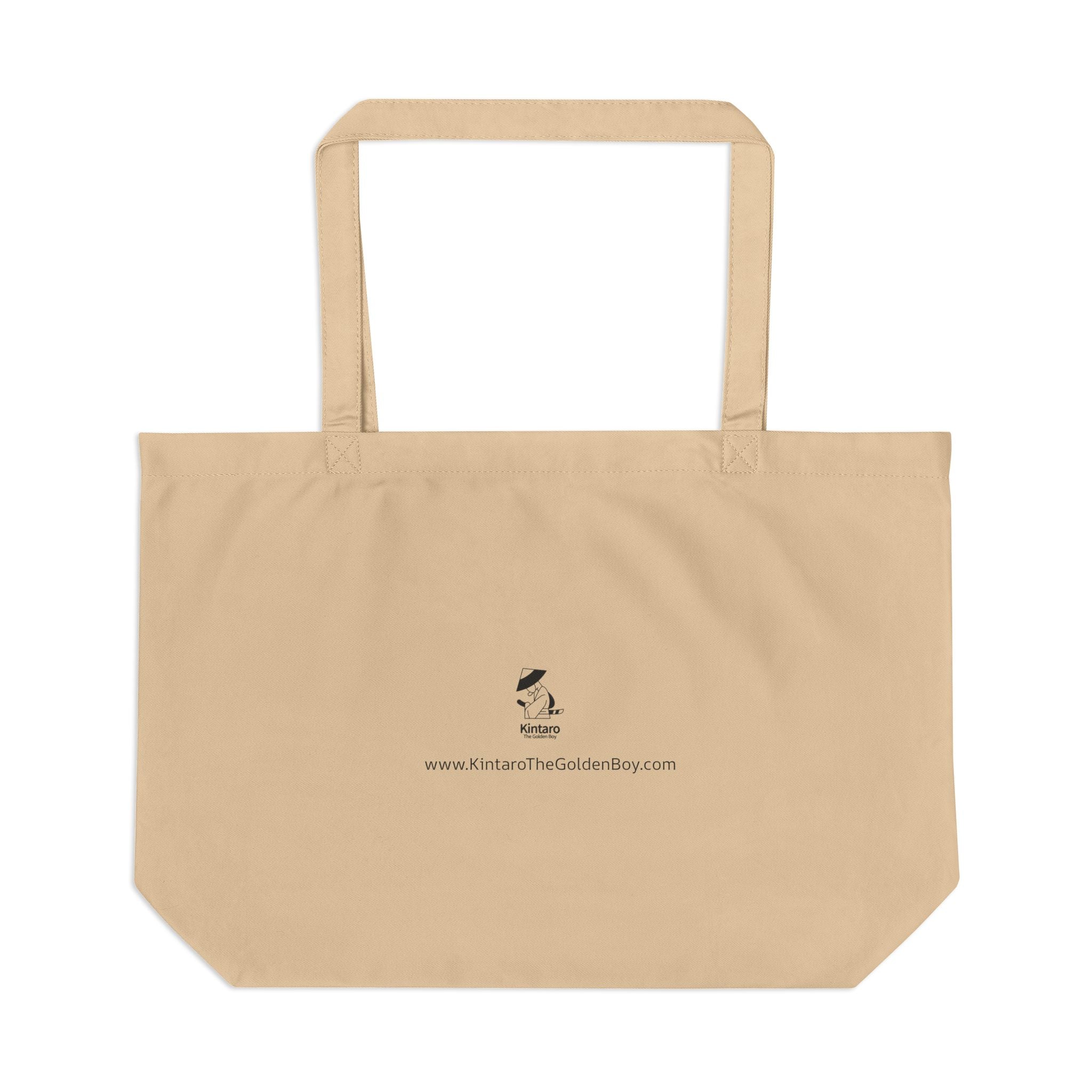 Kintaro Tote Bag — Large Eco Canvas Tote with Traditional Kintaro Illustration
