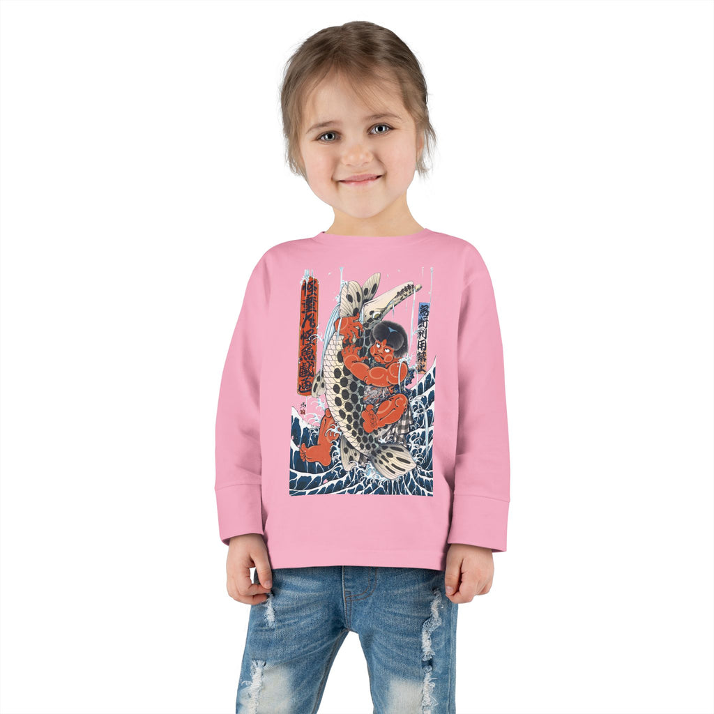 Kintaro Fighting Fish Toddler Long Sleeve Tee