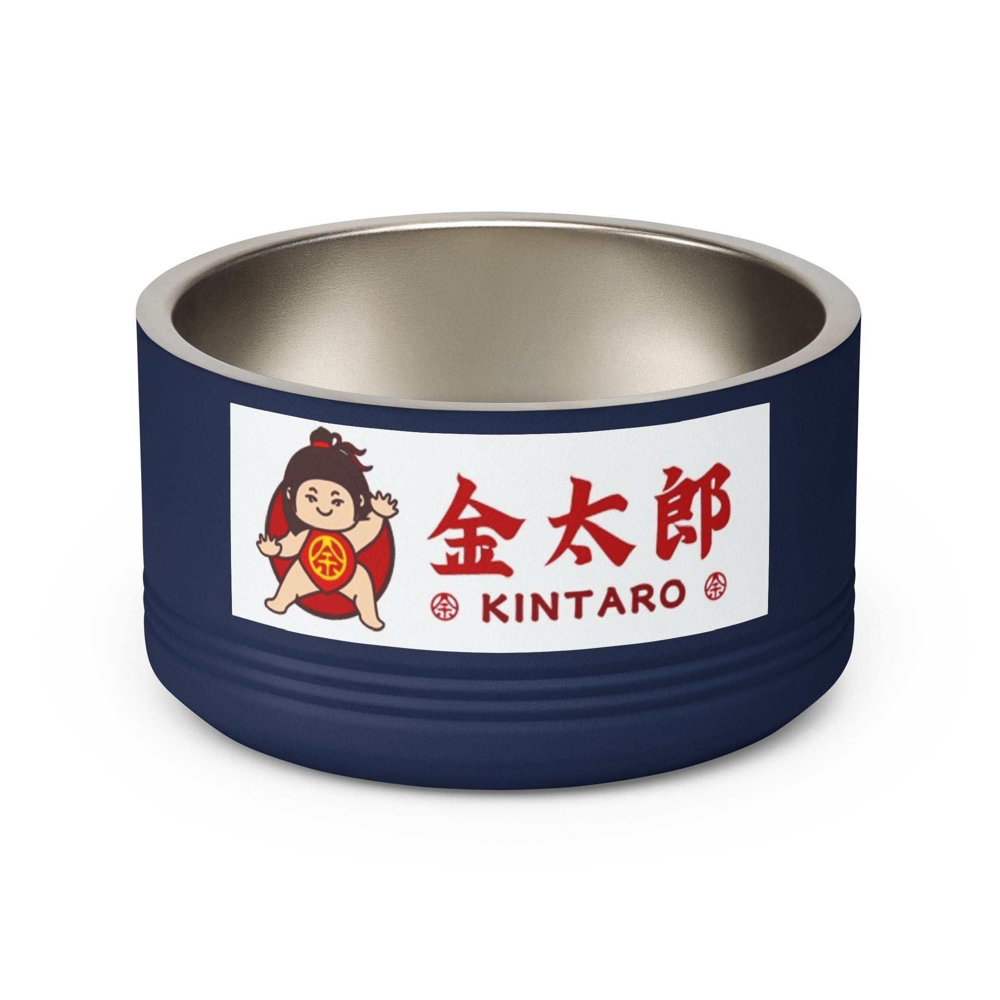 Kintaro Ceramic Pet Bowl — 18oz Stainless Steel Insert with Japanese Kintarō Design