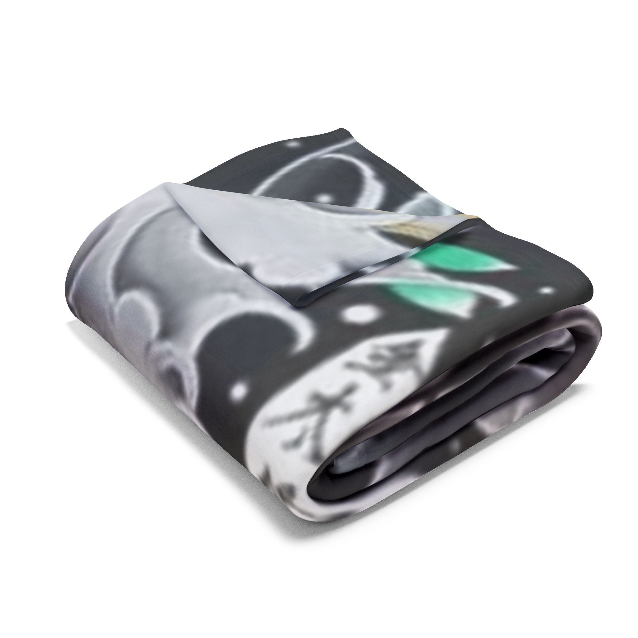 Kintaro The Golden Boy Riding a Koi Printed on a Arctic Fleece Blanket