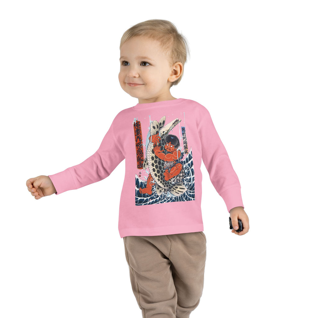 Kintaro Fighting Fish Toddler Long Sleeve Tee