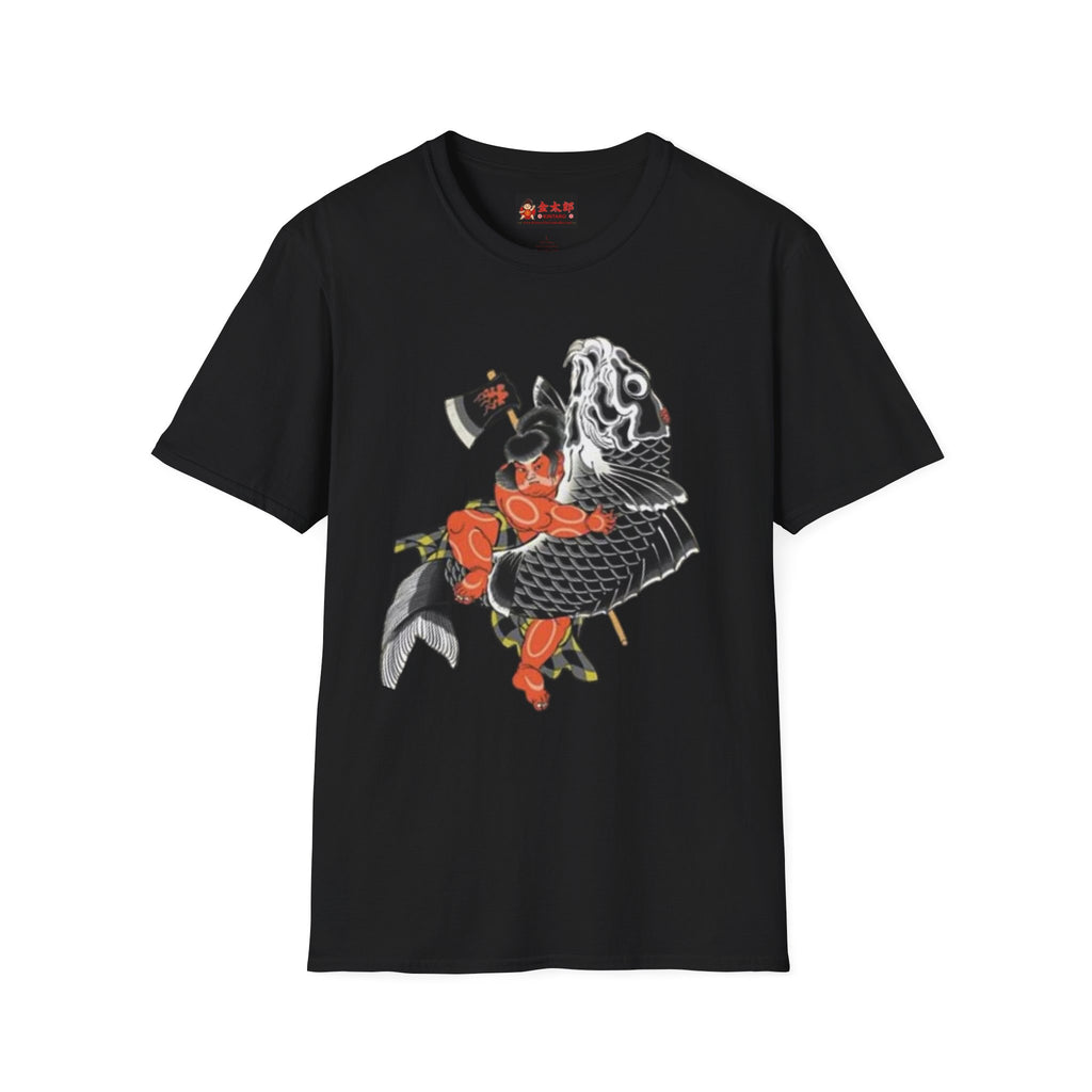 Kintaro Riding Koi with Axe Tshirt (Men, Women, Unisex)