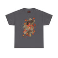 Kintaro The Golden Boy with Koi and Cherry Blossoms Printed T-Shirt