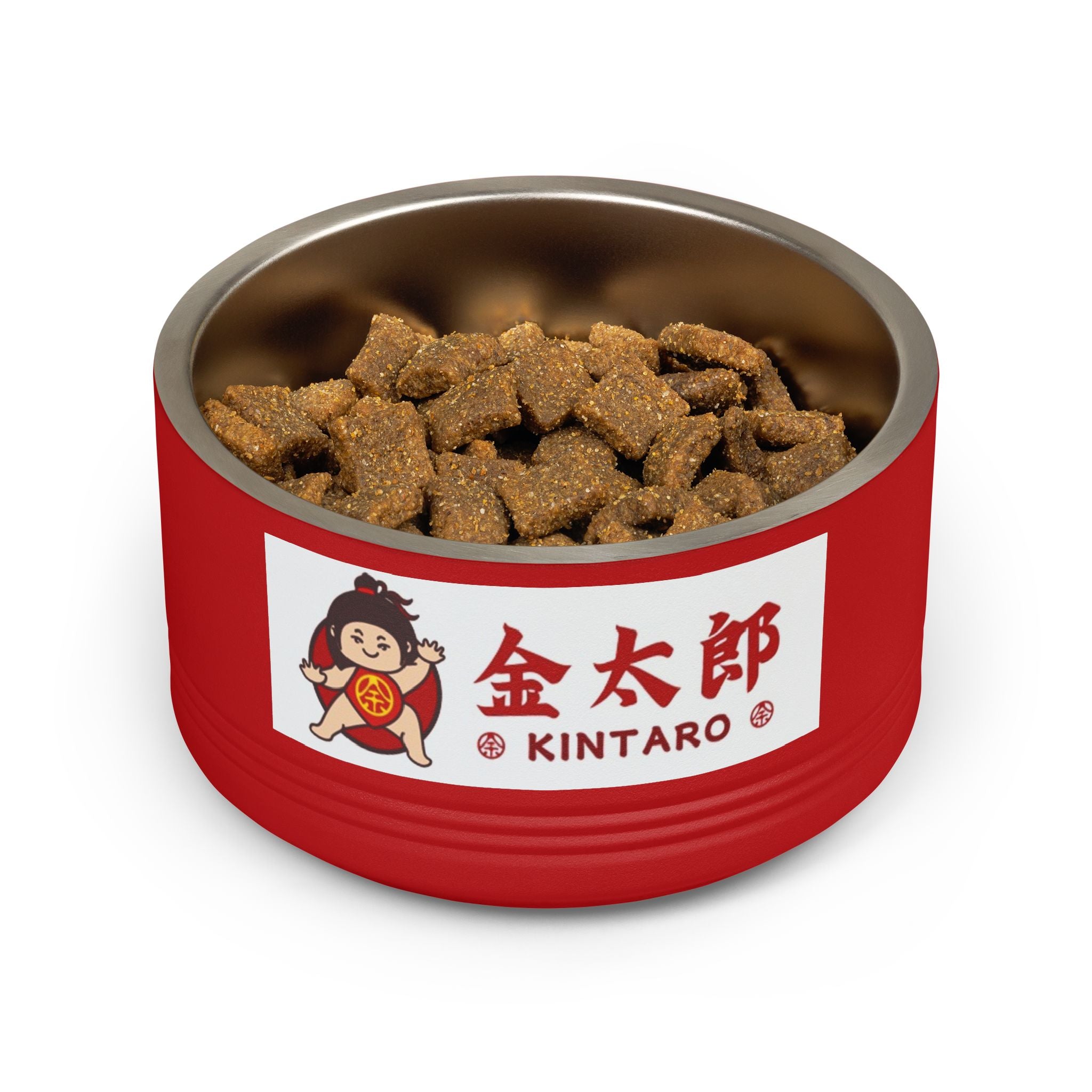Kintaro Ceramic Pet Bowl — 18oz Stainless Steel Insert with Japanese Kintarō Design