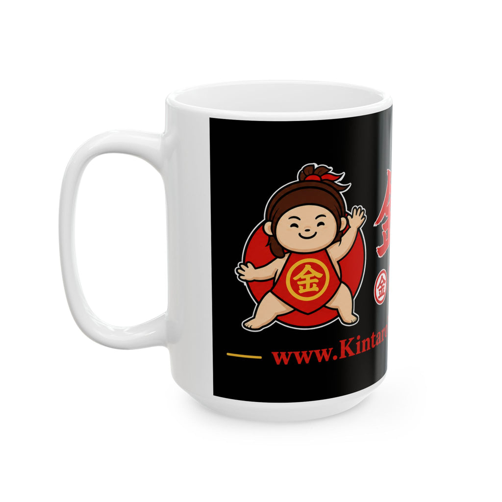 Kintaro in Kanji with Website Ceramic Mug, (11oz, 15oz)