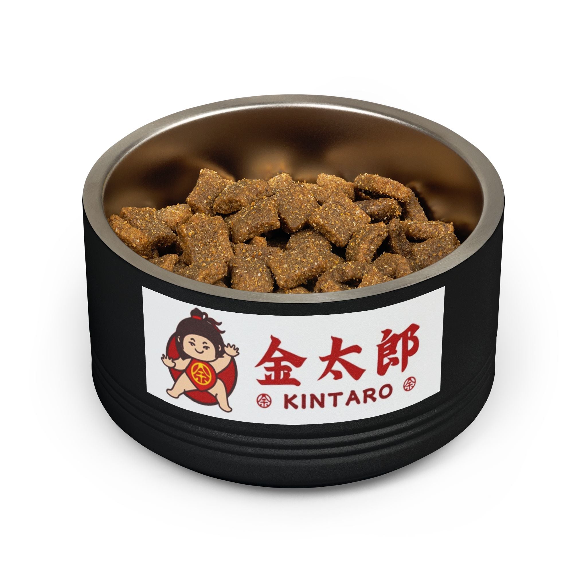 Kintaro Ceramic Pet Bowl — 18oz Stainless Steel Insert with Japanese Kintarō Design