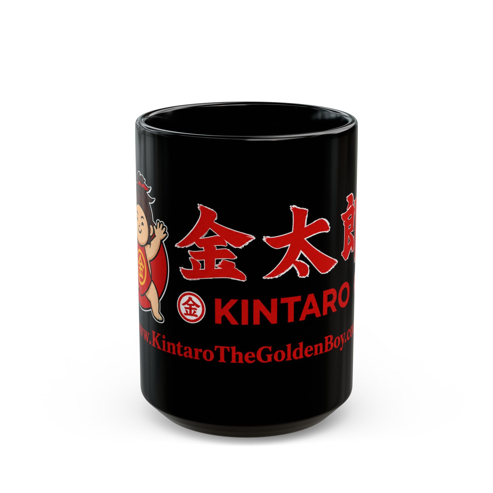 Kintaro Logo with Website Black Mug (11oz, 15oz)