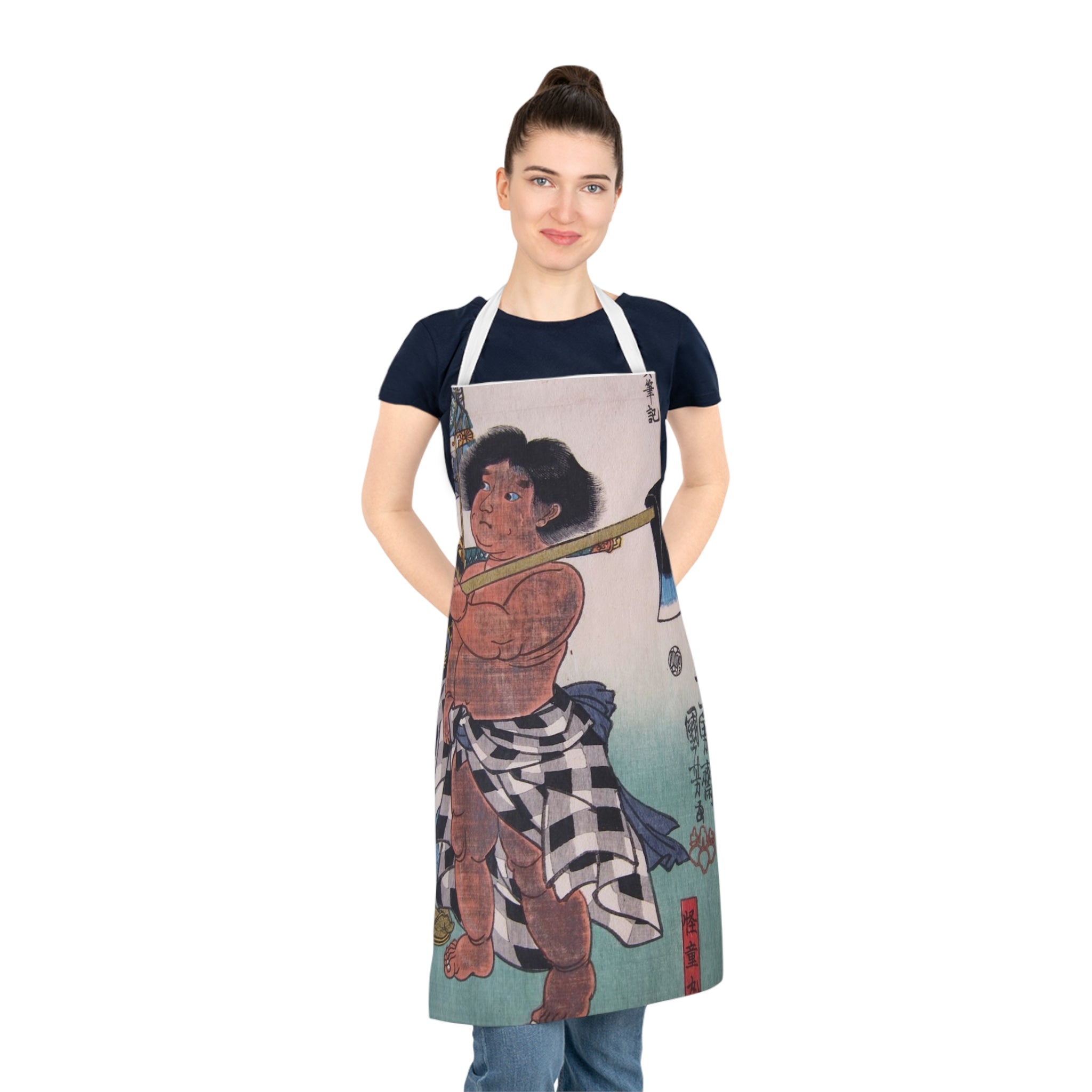 Kintaro The Golden Boy Print on Adult Apron