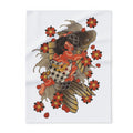Kintaro The Golden Boy on a Koi with Cherry Blossoms Printed on a  Arctic Fleece Blanket