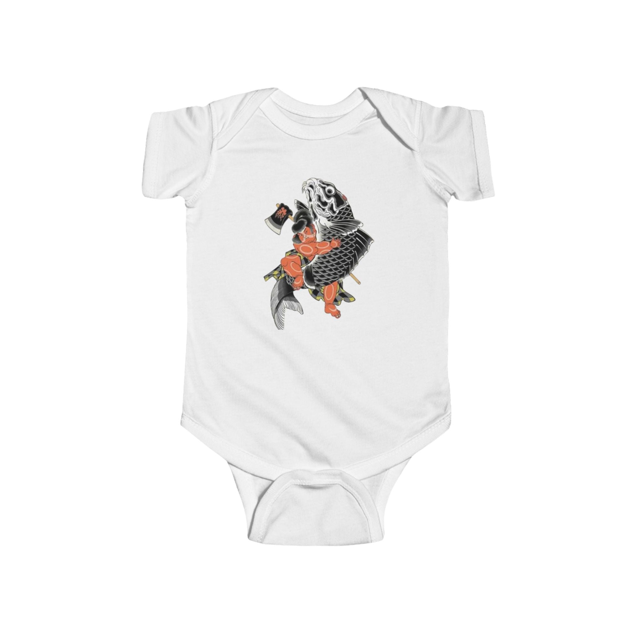 Infant Bodysuit — Kintaro The Golden Boy Koi & Tanuki Print