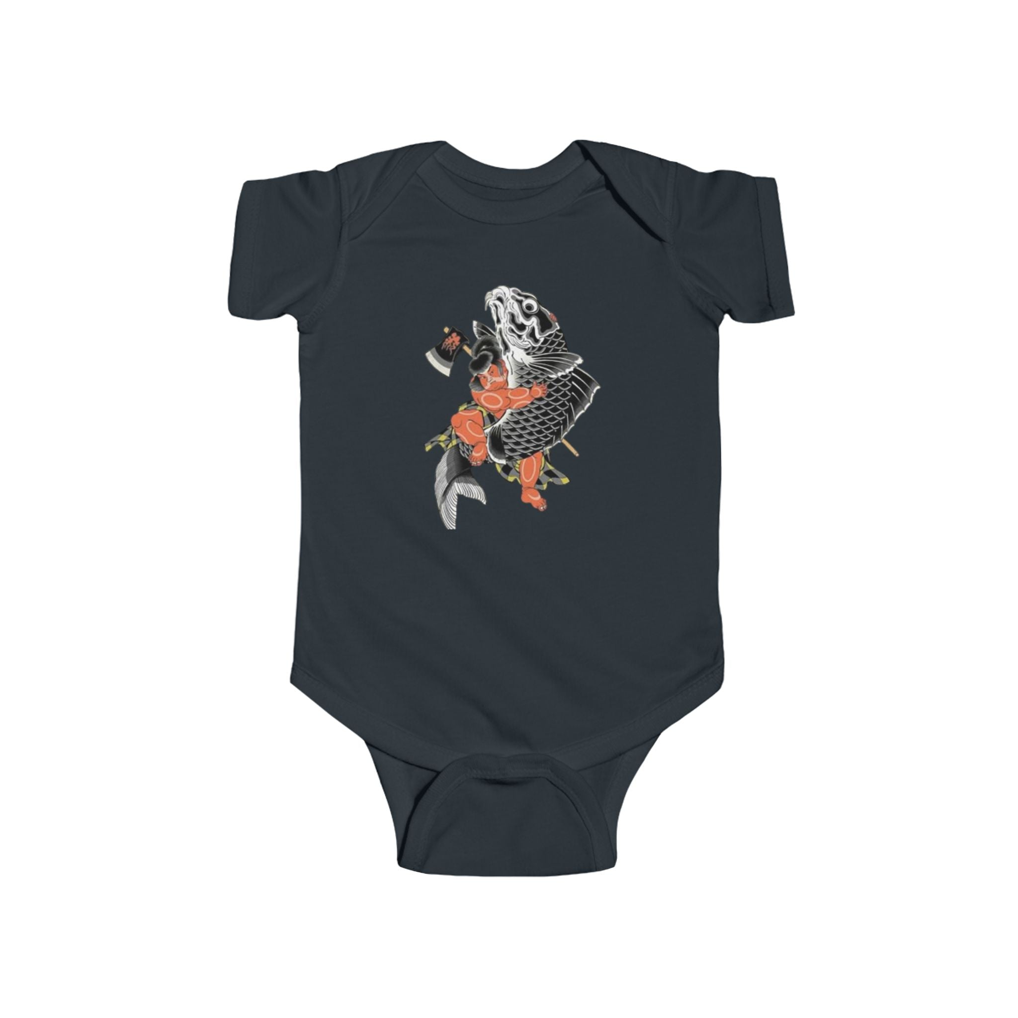 Infant Bodysuit — Kintaro The Golden Boy Koi & Tanuki Print