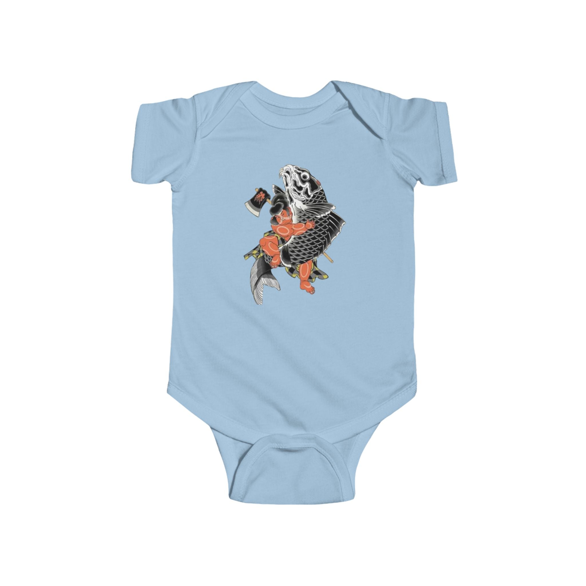 Infant Bodysuit — Kintaro The Golden Boy Koi & Tanuki Print