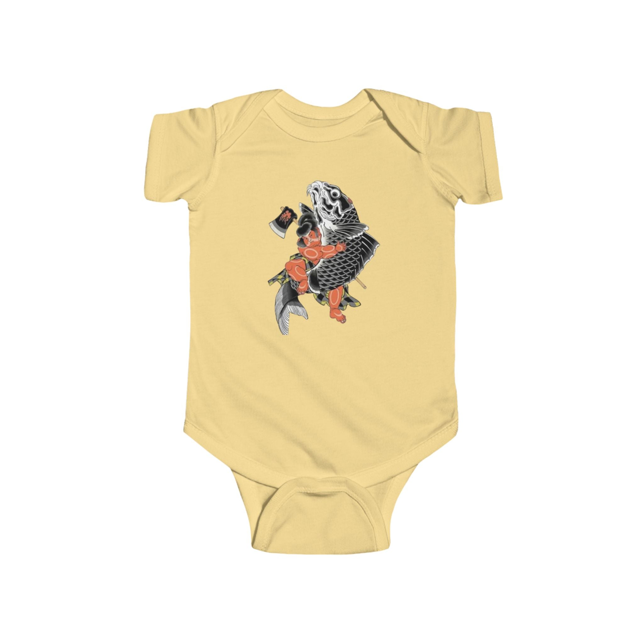 Infant Bodysuit — Kintaro The Golden Boy Koi & Tanuki Print