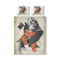Kintaro and Koi Quilt Cover Set — Japanese Print Style Bedding (3-Piece)