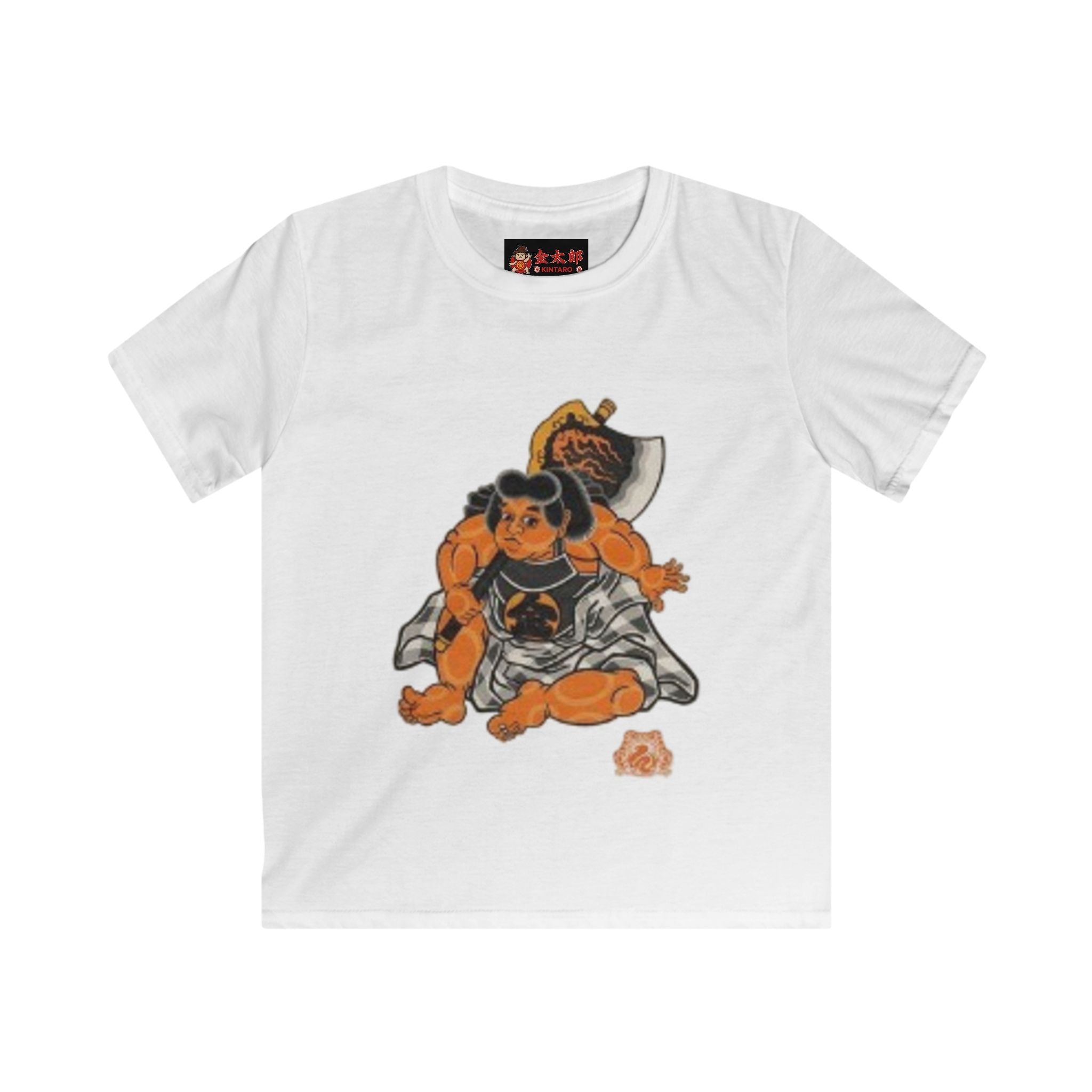 Kids Softstyle Tee with Kintaro and Axe Print