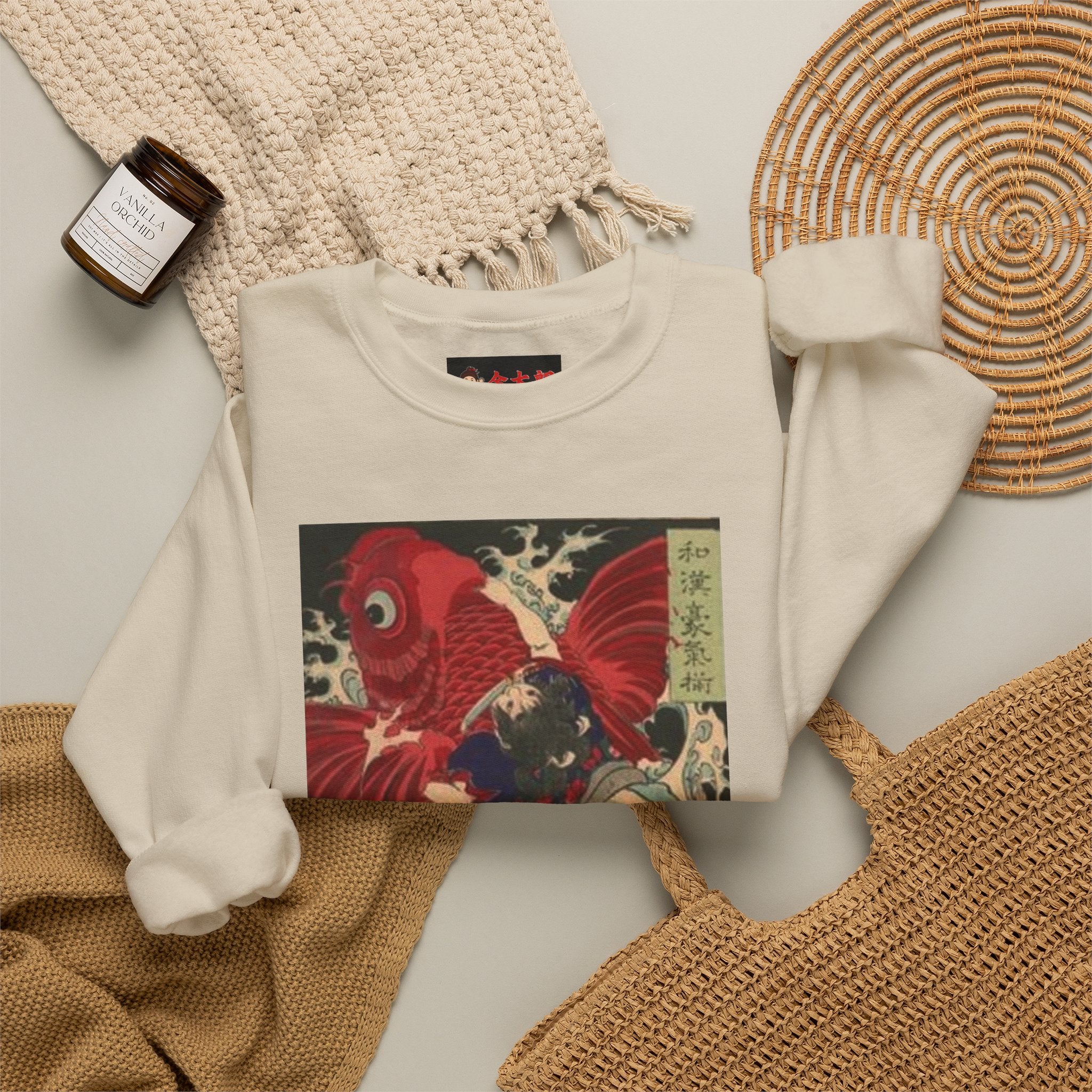 Kintaro Koi Graphic Sweatshirt  Crewneck