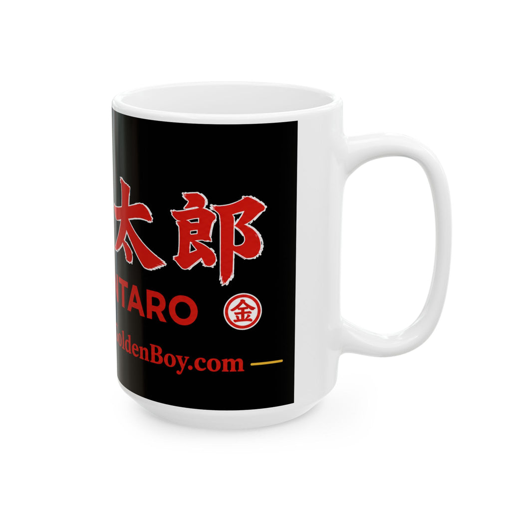 Kintaro in Kanji with Website Ceramic Mug, (11oz, 15oz)