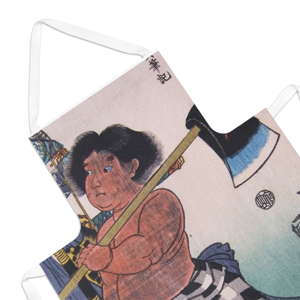 Kintaro The Golden Boy Print on Adult Apron