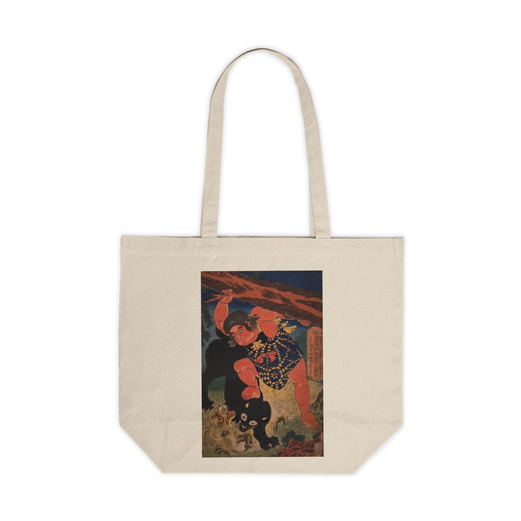 Double Kintaro Images on Canvas Shopping Tote