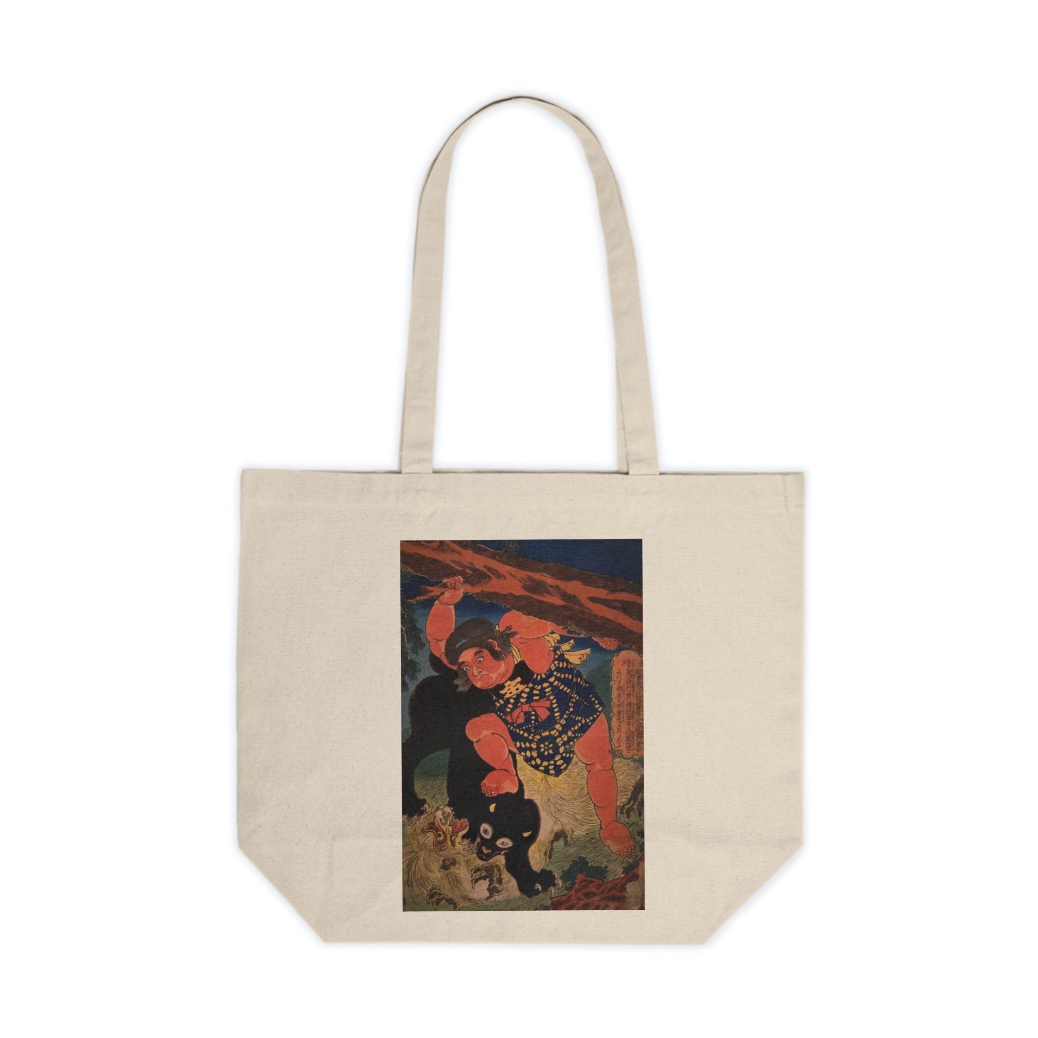 Double Kintaro Images on Canvas Shopping Tote