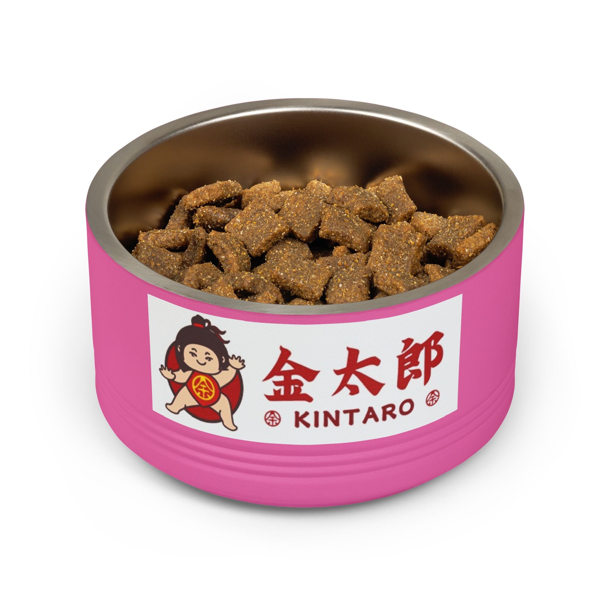 Kintaro Ceramic Pet Bowl — 18oz Stainless Steel Insert with Japanese Kintarō Design