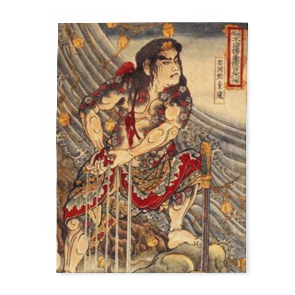 Kintaro The Golden Boy Print Fleece Blanket — Throw