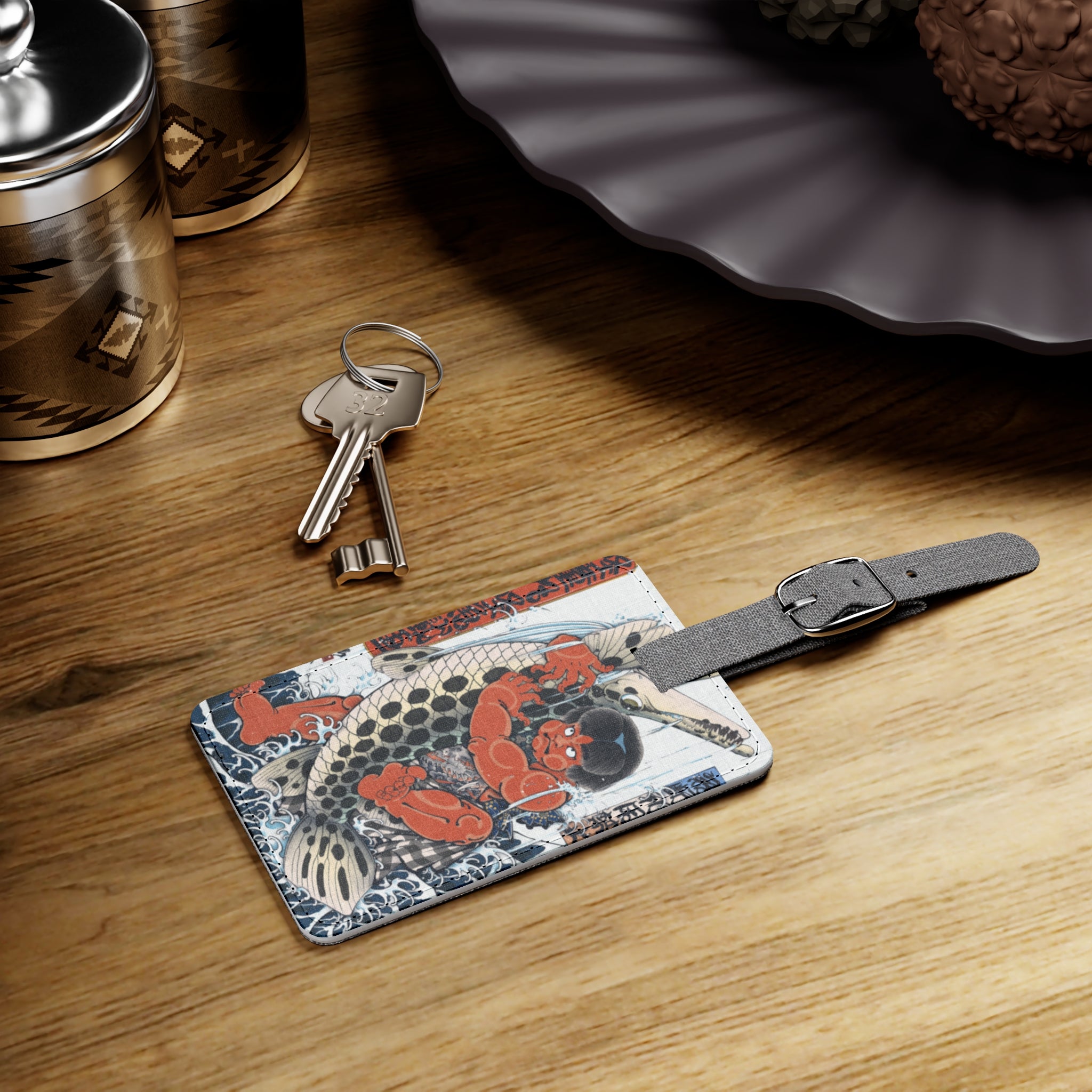 Saffiano Polyester Luggage Tag, Rectangle