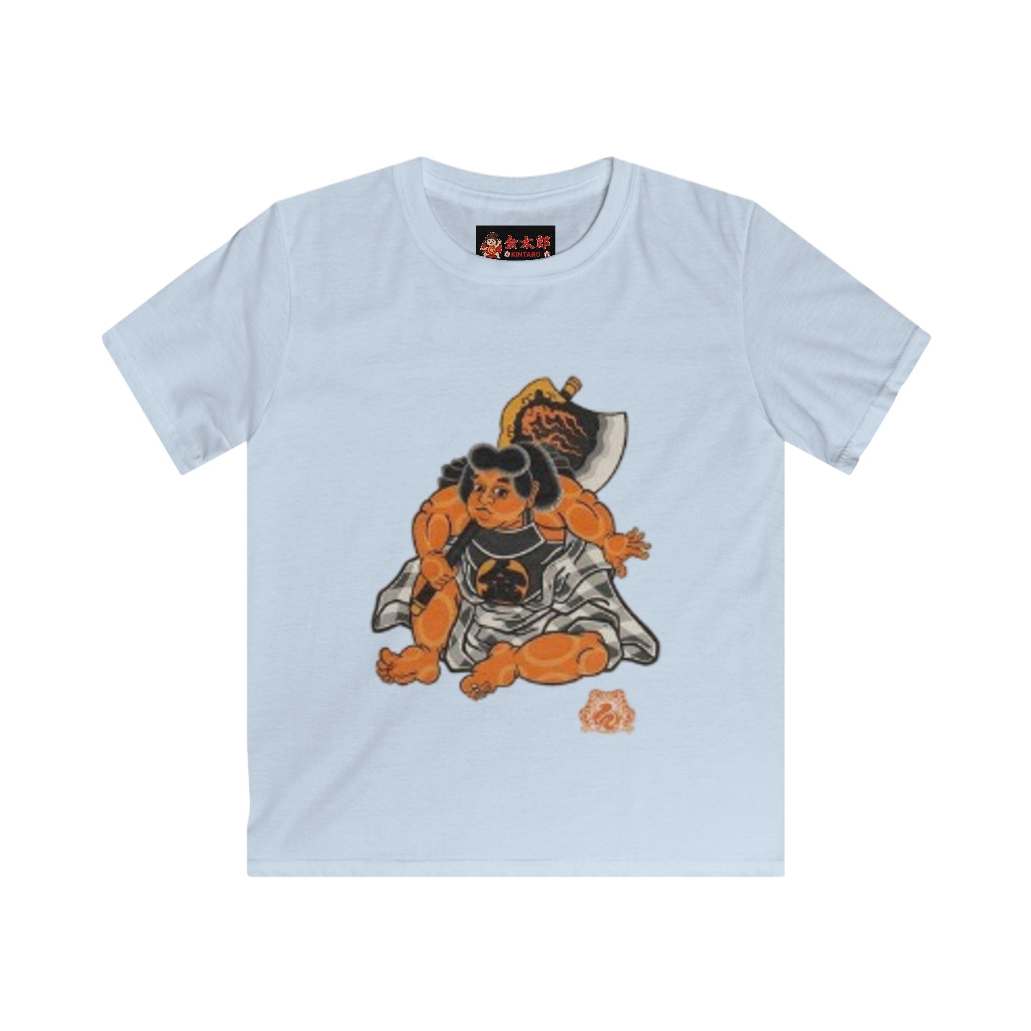 Kids Softstyle Tee with Kintaro and Axe Print