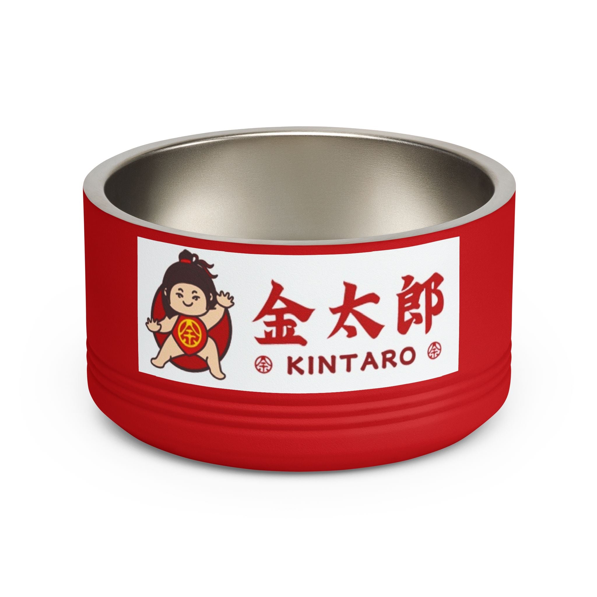 Kintaro Ceramic Pet Bowl — 18oz Stainless Steel Insert with Japanese Kintarō Design