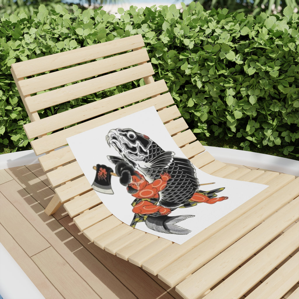 Kintaro and Koi Beach Towels