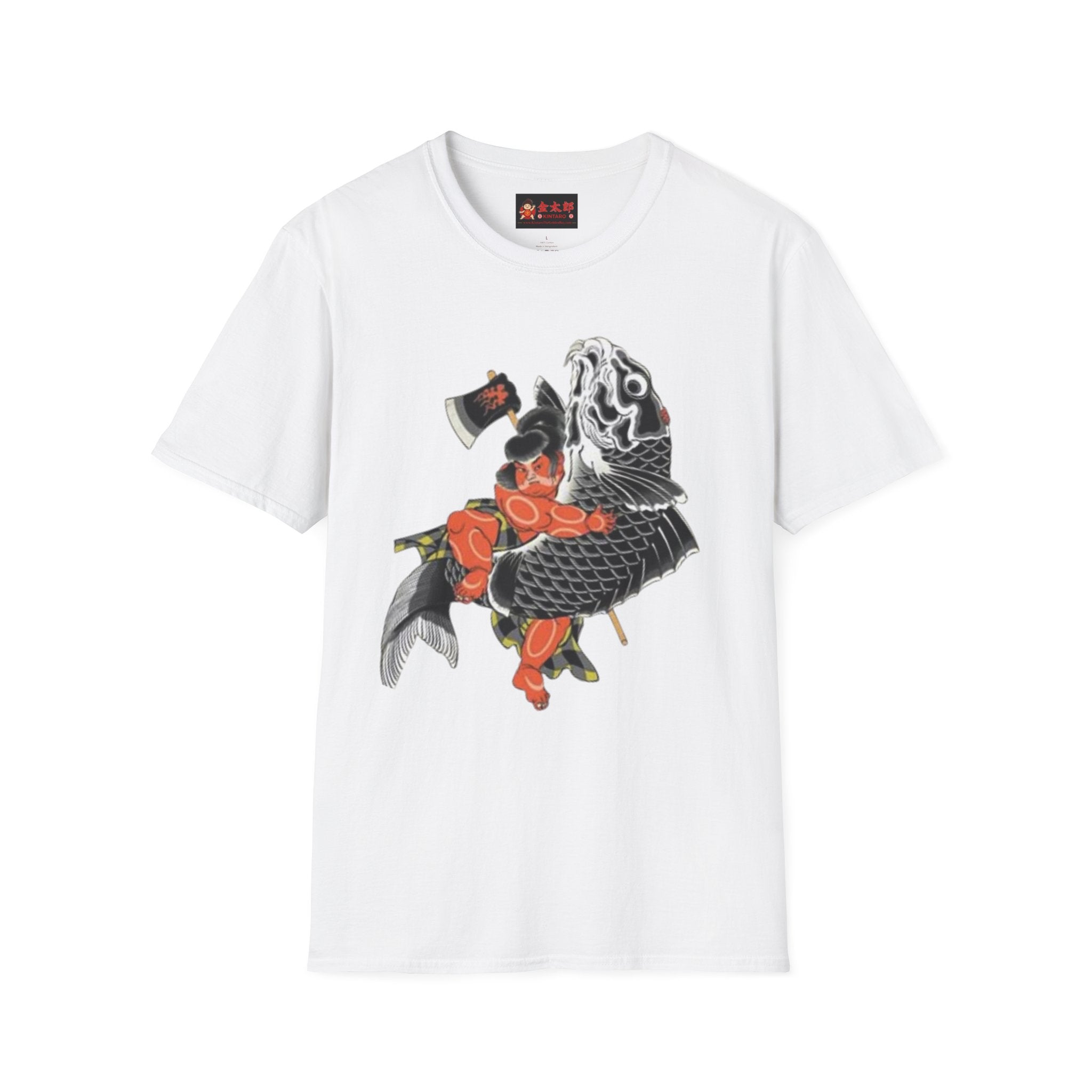 Kintaro Riding Koi with Axe Tshirt (Men, Women, Unisex)