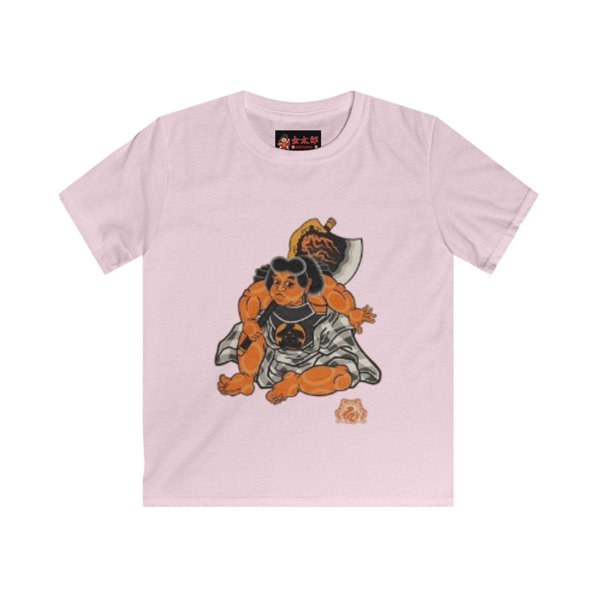 Kids Softstyle Tee with Kintaro and Axe Print