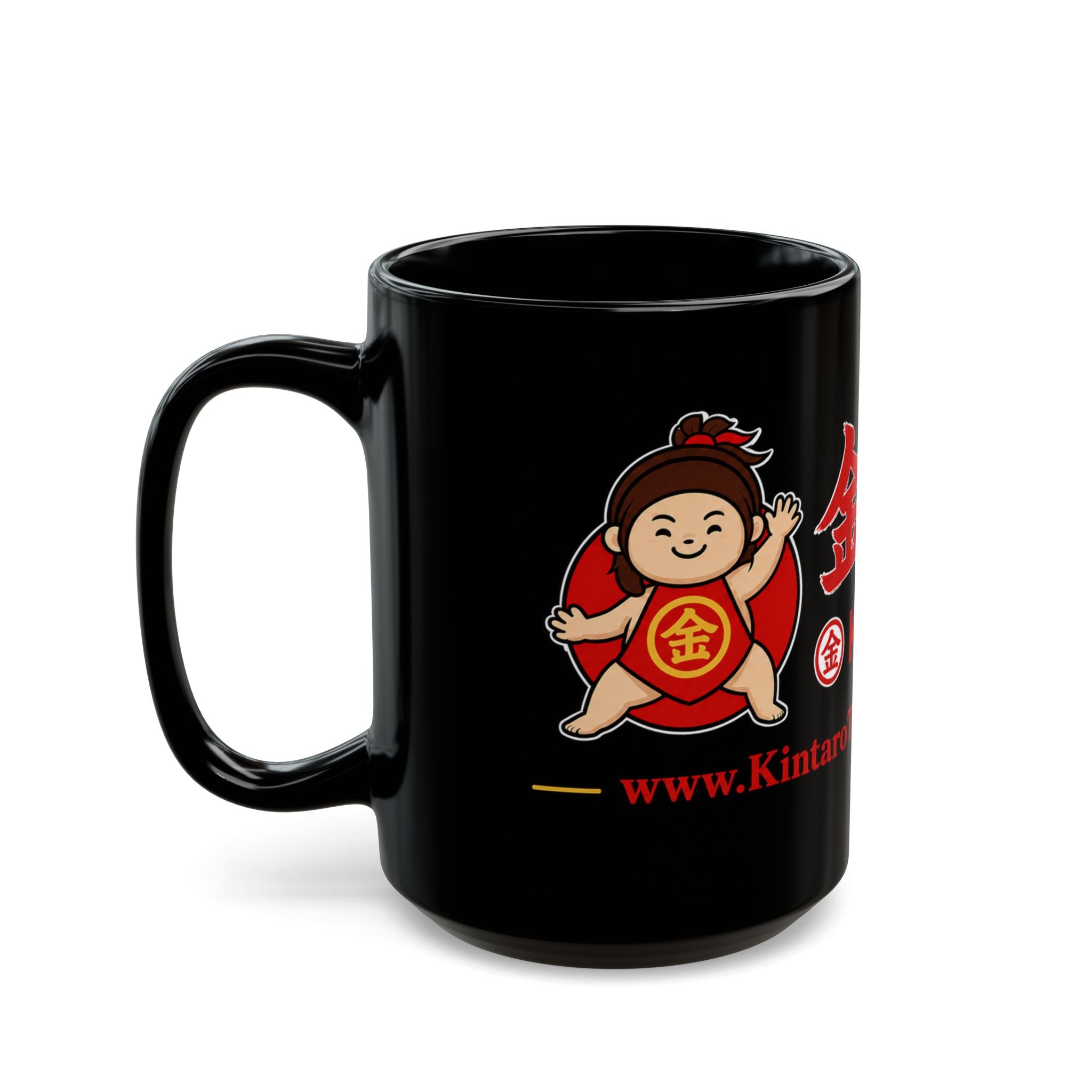 Kintaro Logo with Website Black Mug (11oz, 15oz)