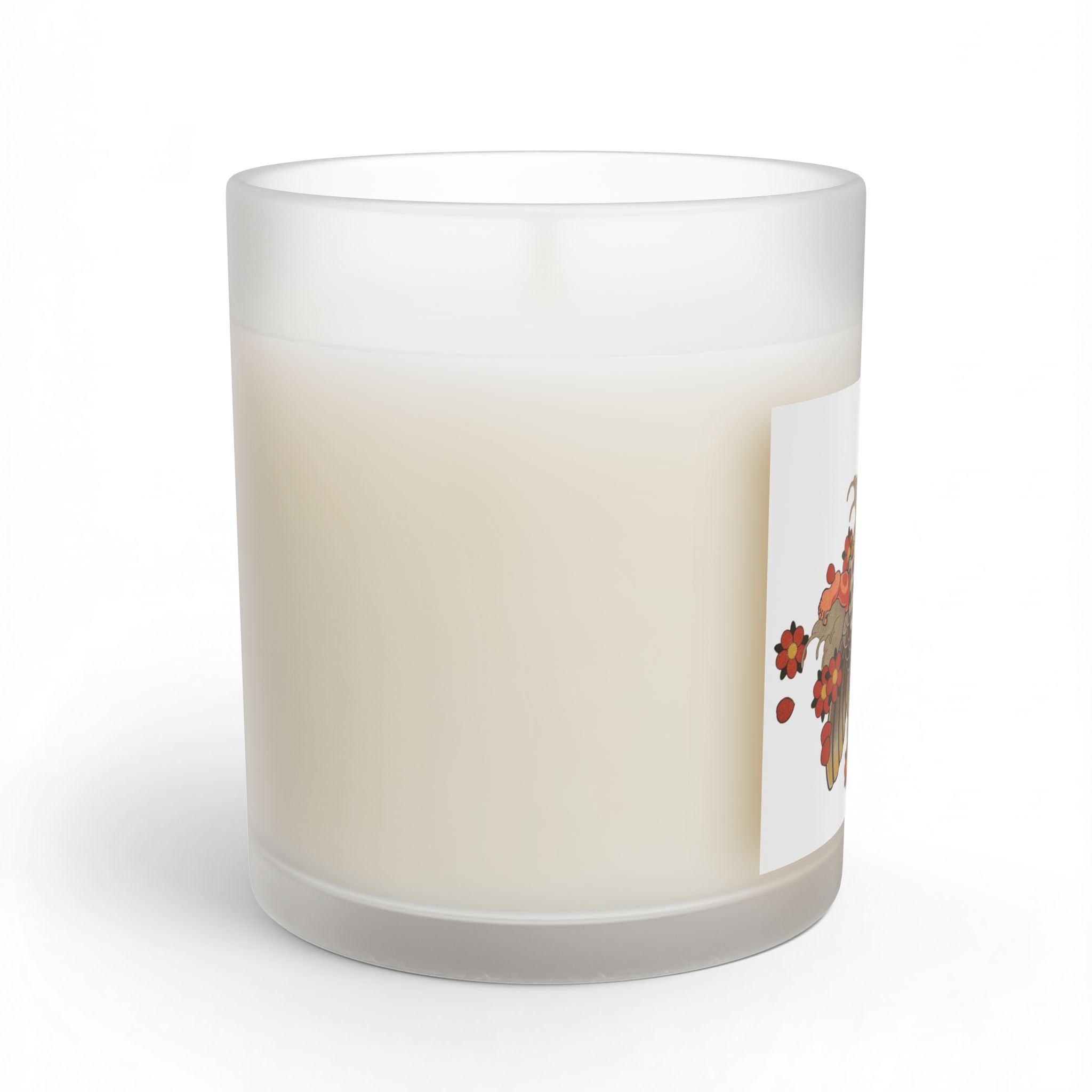 Kintaro with Koi and Cherry Blossoms Glass Candle, 11oz