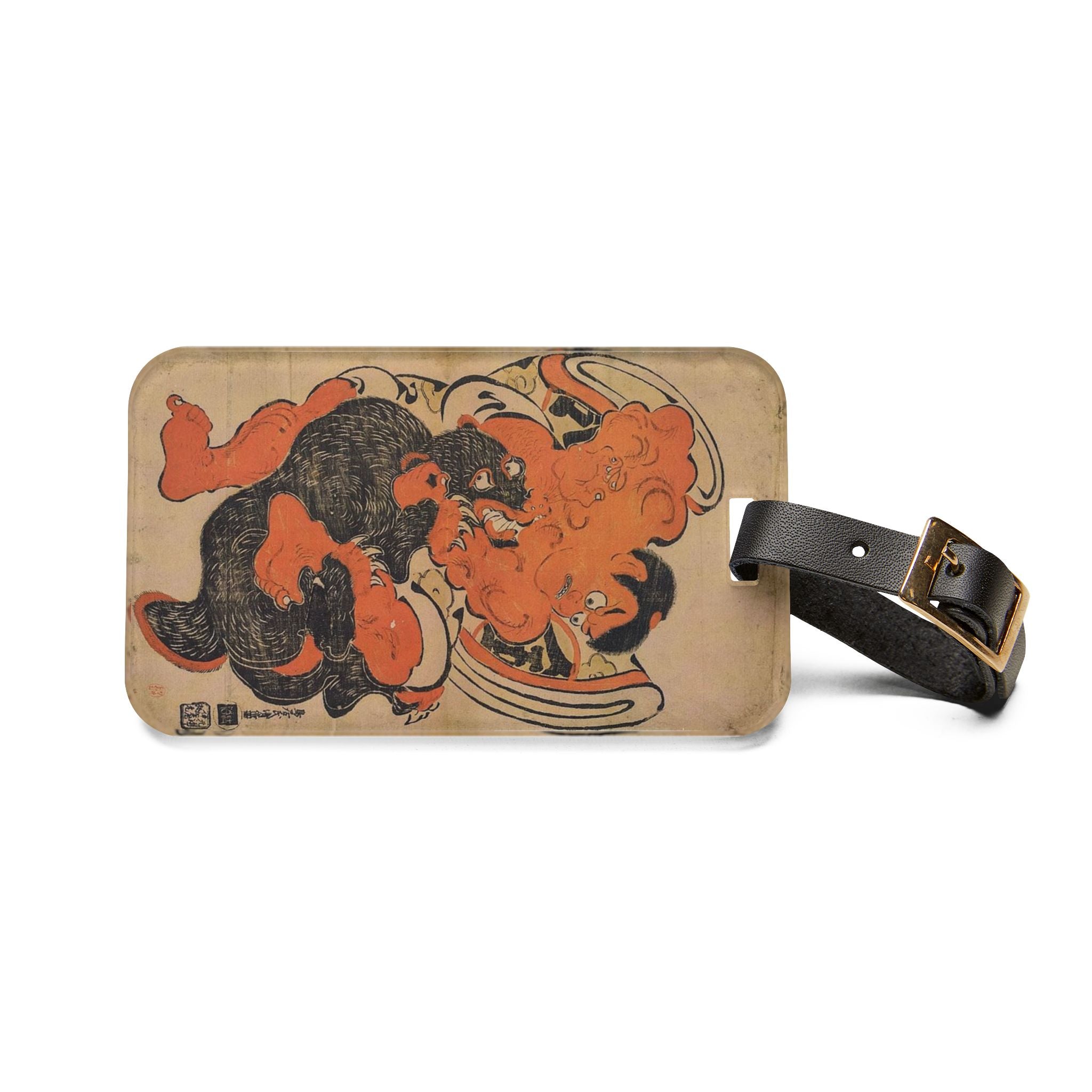 Japanese Ukiyo-e Oni Demon Illustration Luggage Tag