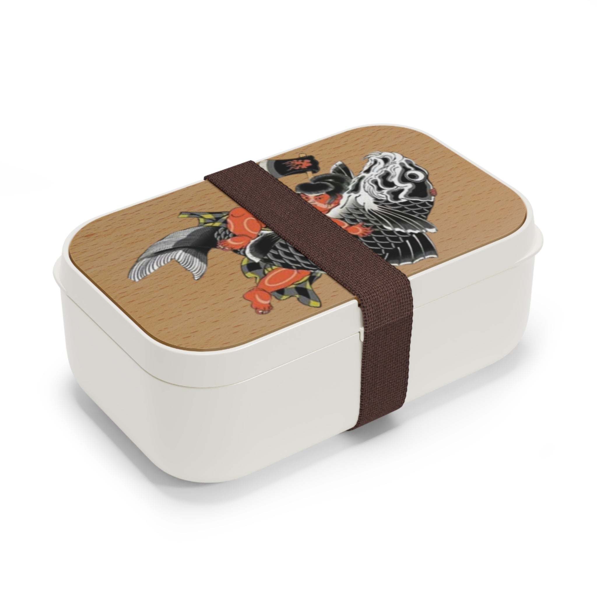 Kintaro Holding Koi and Axe Print Bento Lunch Box