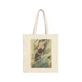 Kintaro Riding Koi Print Canvas Tote