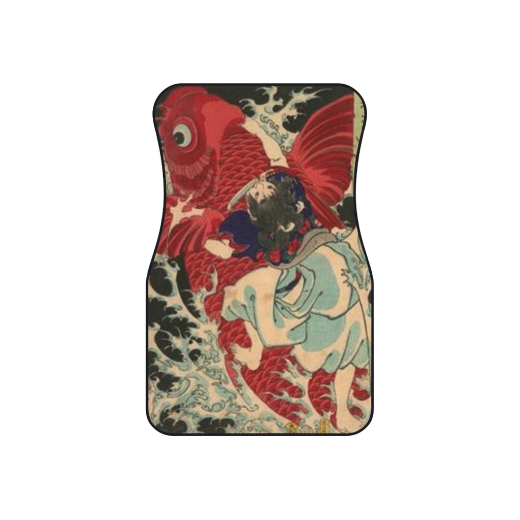 Kintaro on Red Koi Car Mats (4 Pieces Total)
