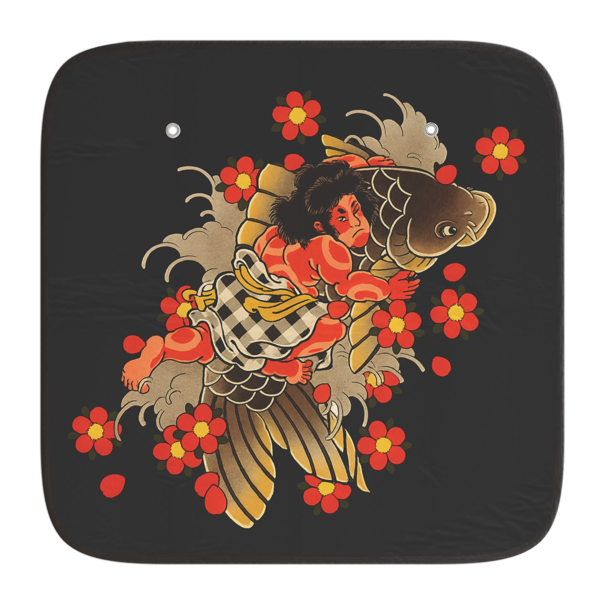 Kintaro and Koi with Cherry Blossoms Car Windshield Cover (2 styles)