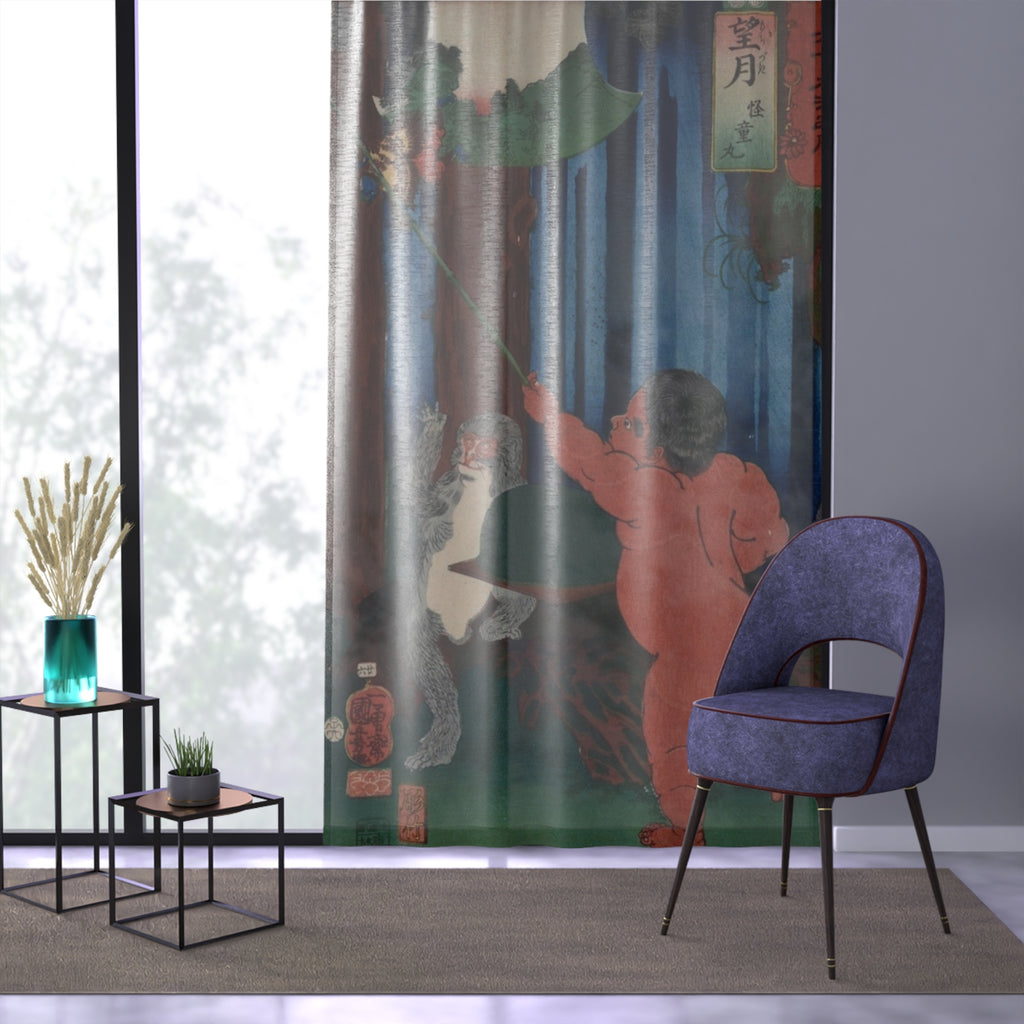 Child with Kite Window Curtain